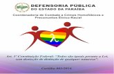 Coordenadoria de Combate a Crimes Homofóbicos e ... · Sabemos que o preconceito em todas as suas formas e ... impulsionados pelo movimento LGBT. ... O cidadão de orientação homossexual