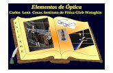 Elementos de Óptica - ifi.unicamp.brlenz/Workshop 2013/Elementos de Optica 04-11... · A revolução dos óculos – início: 1280-1300 Uma das invenções mais importantes dos últimos