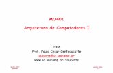 MO401 Arquitetura de Computadores I - ic.unicamp.brducatte/mo401/Slides/fundamentos.pdf · Cycles per second (clock rate) Megabytes per second. Métodos para Estimar o Desempenho
