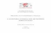 Mestrado em Contabilidade e Finanças - ipai.pt · da Universidade de Coimbra Coimbra Novembro 2008 . iii AGRADECIMENTOS ... 3.1.1 – INTOSAI e IFAC 63 3.1.2 – IIA 67 3.2 – Normas