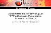 Algoritmo de investigação: TVP e Embolia Pulmonar. …€¦ · 30 de Abril – 5ª feira Algoritmo de investigação: TVP e Embolia Pulmonar. Scores de Wells António Pedro Machado