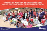 Informe de Atención de Emergencia 2017 · del Perú, estableciéndose para ello, un Proyecto de Atención a la Emergencia, ... atún filete, avena granos de oro x 170 gr., sémola