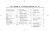 2014 Manual do proprietário Chevrolet S10 M · Chevrolet S10 Owner's Manual (GMSA-Source-Brazil-7534830) - 2014 - CRC - Black plate (1,1) 6/28/13. Resumo 1-1. Resumo. Painel de instrumentos.
