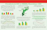 Prevalência de HIV no INSIDA, Moçambique 2009 · Inquérito Nacional de Prevalência, Riscos Comportamentais e Informação sobre o HIV e SIDA em Moçambique (INSIDA, 2009) PREVALÊNCIA