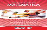 GEOMETRIA ANALÍTICA - Luiz Cláudio Vieira - · PDF fileVetores, Retas, Planos e Superfícies 51 Vetores, Retas e Planos 51 ... A Geometria Analítica é um ramo da Matemática que