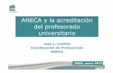 ANECA y la acreditación del profesorado universitarioblogs.ujaen.es/.../2016/06/JLCastillo-ANECA-Evaluacion...Enero2012.pdf · ANECA y la acreditación del profesorado universitario