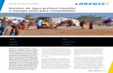 Bombas de água potável movidas a energia solar para … · ral, os furos de água em Dadaab são de alto rendimento, com débitos até 70 3m /h e profundidades compreendi-das entre