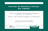 Comité de Bioética Clínica del CEMIC · Dr. Santiago Lippold - Jefe del Departamento de Ginecología y Obstetricia del CEMIC “Bioética en Reproducción, aspectos actuales y
