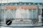 Módulo 1: Algoritmos - Principalcs.uns.edu.ar/~cjg/tem12/downloads/Modulo 1 - Problemas y... · Técnologías en la educación matemática – Dra. Marcela Capobianco – 1 de ...
