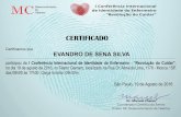 CERTIFICADO - expansaoeventos.com.br€¦ · participou da I Conferência Internacional de Identidade do Enfermeiro - “Revolução do Cuidar”, no dia 19 de agosto de 2016, no