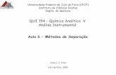 QUI 154 Química Analítica V Análise Instrumental - ufjf.br§ões_26-05-15.pdf · • Cromatografia técnica na qual os componentes de uma mistura são separados com base nas diferenças