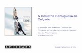 A Indústria Portuguesa de Calçado - Entradafesete.pt/portal/docs/pdf/apresentacoes/ManuelCarlos.pdf · BARRAS DE FERRO OU AÇO NÃO LIGADO ... Desenvolvimento de um modelo de formação