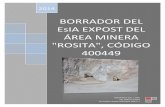 BORRADOR DEL EsIA - maepichincha.files.wordpress.com · borrador del estudio de impacto ambiental expost del area minera «rosita », cÓdigo 400449 ii contenido