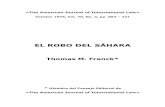 EL ROBO DEL S=HARA - arso.orgarso.org/TMFranck1976s.pdf · ... en lugar de mediante la ley y la diplomacia. Nada de lo que acontece en el terreno de las relaciones internacionales