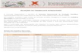 RELAÇÃO DE TRABALHOS APROVADOS - Unicesumar · acerca do programa nacional de melhoria do acesso e da qualidade da atenÇÃo bÁsica (pmaq-ab) 73 ana paula da silva siqueira 9780