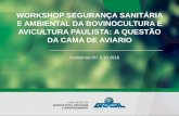 WORKSHOP SEGURANÇA SANITÁRIA E … · workshop seguranÇa sanitÁria e ambiental da bovinocultura e avicultura paulista: a questÃo da cama de aviario campinas-sp, 6.10.2016