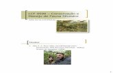 LCF 0590 Conservação e Manejo de Fauna Silvestre 5 Bibliografia BOITANI, L., T.K. FULLER. 2000. Research Techniques in Animal Ecology. Controversies and Consequences. Columbia University