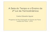 A Seta do Tempo e o Ensino da 2ª Lei da Termodinâmicapef/aulas_seminarios/seminarios/2011_2_12_carlos.pdf · • Calor – 1ª Lei da Termodinâmica: Q = ∆E + W • Máquinas