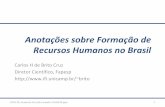 Anotações sobre Formação de Recursos Humanos no Brasil” · Recursos Humanos no Brasil ... Mais de 2 por semana ... 4.000 6.000 8.000 1975 1980 1985 1990 1995 2000 2005 Productivity