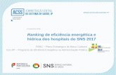 Ranking de eficiência energética e hídrica dos ... · Ranking de eficiência energética e hídrica dos hospitais do SNS 2017 PEBC – Plano Estratégico do Baixo Carbono Eco.AP
