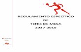 REGULAMENTO ESPECÍFICO DE TÉNIS DE MESA 2017-2018desportoescolar.dge.mec.pt/sites/default/files/re_tenis_mesa_17_18.pdf · Regulamento Específico de Ténis de Mesa 2 1 – INTRODUÇÃO