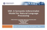SIM: A Semantic-Inferentialist Model for Natural Language ... · Objetivos da Aplicação Rede de Inferências do testo Interface texto Parser Morfossintático ... de crimes para