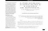 A PSICANÁLISE, A EDUCAÇÃO E A ESCOLA DE BONNEUIL.pepsic.bvsalud.org/pdf/estic/v3n4/08.pdf · Lembramos a crítica da psicologização da infância e de sua educação formulada
