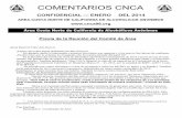 COMENTARIOS CNCA - cnca06.org · en dialogar los tópicos de la agenda para la CSG. Estamos entu-siasmando en ayudar con la asamblea en Monterey y estamos tratando de involucrar a