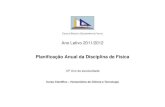 Planifica o anual fisica 12 ano 2011-2012srec.azores.gov.pt/dre/sd/115152010600/nova/planifanualFIS12.pdf · elaboração do relatório. ... - Lei de Hooke e equação do movimento