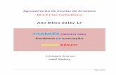 FRANCÊS - aearraiolos.netaearraiolos.net/planificacoes/3Ciclo/C3CFRA.pdf · língua francesa, bem como de produção escrita, avaliada de acordo com os descritores apresentados na