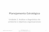 Planejamento Estratégico - Prof. Diego Fernandes - Homediegofernandes.weebly.com/uploads/2/0/2/9/2029053/ape_-_unidade_2.pdf · Maior e melhor entendimento sobre o mercado Análise