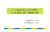 Reunião do Conselho Municipal de Habitaçãohabitacao.cm-lisboa.pt/documentos/1367437095E9qVZ9ff6Br66GP1.pdf · Impacto da nova lei de arrendamento urbano em Lisboa –ponto de situação