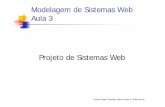 Modelagem de sistemas Web - Aula 3.ppt [Modo de … · 2012-04-02 · Projeto de sistemas WebProjeto de sistemas Web ... diagrama de pacotes e de classes, ... implementação de segurança