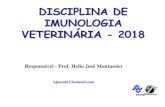 DISCIPLINA DE IMUNOLOGIA VETERINÁRIA - 2018 · 2018-08-10 · •Imunidade Humoral (Linfócitos B e Anticorpos - Acs) e Imunidade celular (Linfócitos T e Citocinas) Prof. Helio