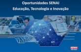 Oportunidades SENAI Educação, Tecnologia e Inovação · Escola SENAI Mario Amato Faculdade de Tecnologia Desenvolvimento e Inovação de Produto e embalagens • Prototipagem rápida