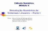 Resolução Numérica de Sistemas Lineares – Parte I · Cálculo Numérico: Aspectos teóricos e computacionais. MAKRON Books, 1996, 2ª ed. .