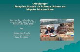 Xiculungo Relações Sociais da Pobreza Urbana em Maputo ... · Introdução Informações baseadas em pesquisas reconhecem como crucial a monitoria e avaliação da pobreza em Mocambique