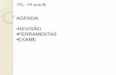 AGENDA: REVISÃO FERRAMENTAS EXAMEblog.samuelcavalcante.com/itil/ITIL_aula-8.pdf · Release Management (Gerenciamento de liberações) – prevenir a indisponibilidade do serviço,