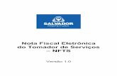 Nota Fiscal Eletrônica do Tomador de Serviços – NFTS · Nota Salvador– NFS-e Versão do Manual: 1.0 pág. 2 Manual do Sistema da Nota Fiscal Eletrônica do Tomador de Serviços