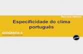 Recursos hídricos Especificidade do clima português · As precipitações orográficas formam-se devido à ação do relevo, ... De ano para ano, os valores das precipitações