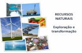 RECURSOS NATURAIS Exploração e transformação10ebgspedro.weebly.com/uploads/1/4/0/3/14035134/recursos_naturais... · O petróleo e o gás natural encontram-se em reservatórios