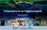 A Importância de um Programa Espacial · A criação da AEB Apresentação feita na reunião ordinária de junho de 2017 do ... Tecnologia e Aplicações Espaciais ... Ministério