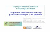 O projeto radônio do Brasil: desafios particulares The planned … · 2014-06-10 · geologias “exóticas”: complexo alcalino de Poços de Caldas, pegmatitos de Lages Pintada