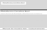 Plataforma Carolina Bori - discente.ufersa.edu.br · Plataforma Carolina Bori MANUAL DE REQUEREN TE – V4 ... Reconhecimento a lista de Áreas de conhecimento, Subáreas e de programas
