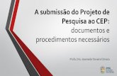 A submissão do Projeto de Pesquisa ao CEP - ppg.uema.br · o projeto, e que apresenta a proposta de uma pesquisa a ser analisada pelo ... e) Orçamento financeiro. f) ... consentimento