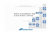 RELATÓRIO DE GESTÃO 2016 - serpro.gov.br · 2.2.1.5 Projetos estratégicos do objetivo: Aumentar a eficiência operacional 2.2.1.6 Projetos estratégicos do objetivo: Ser uma empresa