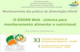 O SISVAN Web - sistema para monitoramento alimentar e ...ibfan.org.br/documentos/outras/doc-523.pdf · exceção de gotas ou xaropes de vitaminas, minerais e/ou medicamentos. •