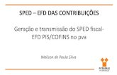 Geração e transmissão do SPED fiscal- EFD PIS/COFINS no pvaacademico.escolasatelite.net/system/application/materials/uploads/... · • Espaço disponível em disco rígido de