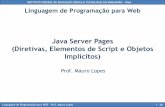 Java Server Pages (Diretivas, Elementos de Script e ... mlcsilva/aulaslpweb/Aula 14.pdf · PDF fileapresentaremos os elementos básicos para a composição de uma página JSP (Java
