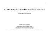 ELABORAÇÃO DE INDICADORES SOCIAIS - Ernesto Amaral · – Países com índices entre 0,500 e 0,799 são considerados de médio desenvolvimento humano. ... – O Brasil teve um IDH